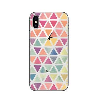 Coque Gel Souple Pour IPhone X (iPhone 10) - Modèle Triangles - Marque Novago - Neuf