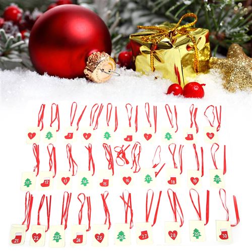 Calendrier de l'Avent guirlande de noël avec sac suspendu