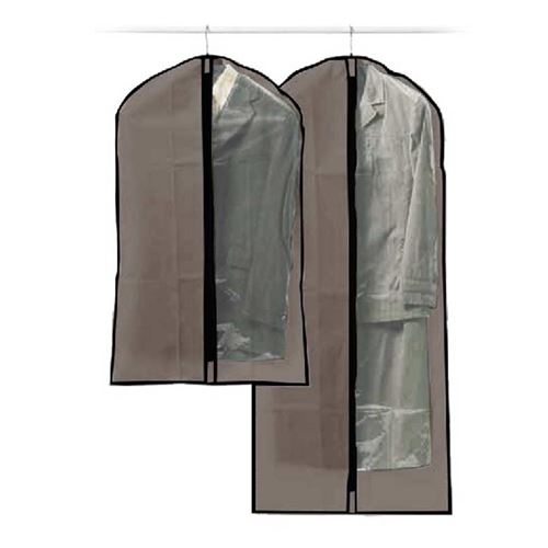 2 Housses de Costumes Taupe