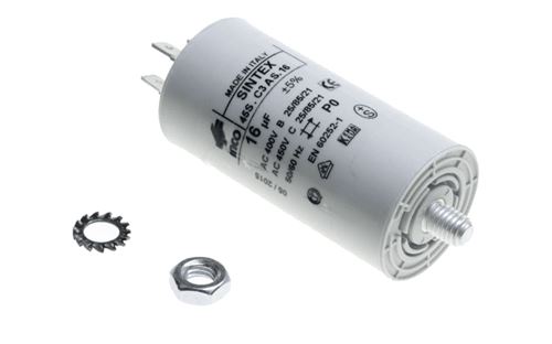 Condensateur Permanent 16 &mu;f 450 V Pour Lave Linge - 11314