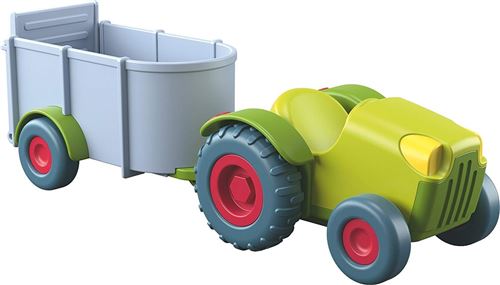 Haba - Little Friends ? Tracteur avec remorque