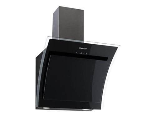 110 sur klarstein sabia hotte hotte decorative largeur 60 cm profondeur 45 cm noir hotte decorative murale achat prix fnac