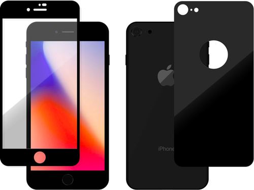 Accessoire Téléphone Mobile Protège écran Novodio Total Armor 9H Glass Noir - Vitres protection avant/arrière iPhone 8