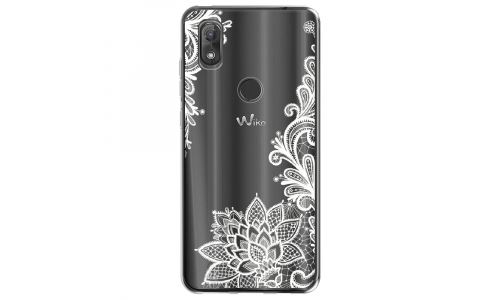 Coque souple pour Wiko View 2 avec impression Motifs Lace blanc