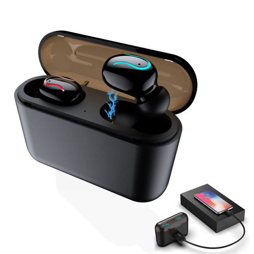Ecouteurs Q38 Bluetooth 5.0 Oreillettes Sans Fil Ipx5 Étanche Sport Noir