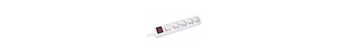 DEXLAN Multiprise 5 prises avec interrupteur blanche - 0,8 m