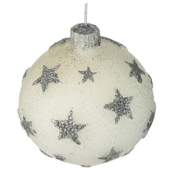 Bougie Boule De Noël D 9 Cm Blanc Achat Prix Fnac