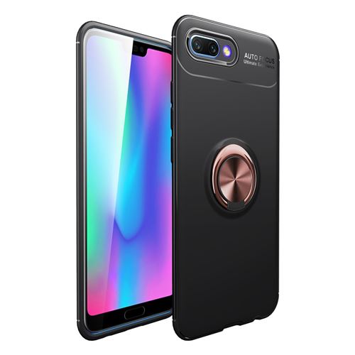 Coque en TPU bague or noir / rose pour votre Huawei Honor 10