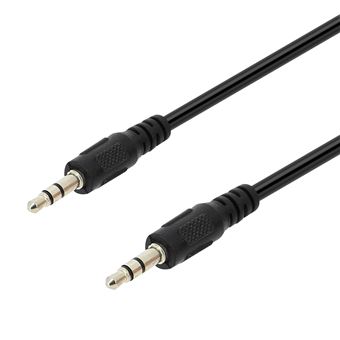 Câble Audio Jack 3.5 mm Mâle-Mâle Auxiliaire Son stéréo 1.5m LinQ Noir