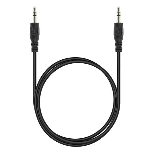 Câble audio jack 3.5 mm - PSJAC120BK - Noir POSS : le câble audio