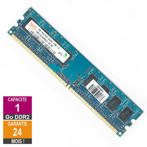 Barrette Mémoire 1Go Ram Ddr2 Hynix Hmp112U6Efr8C-S6 Dimm Pc2-6400U 1Rx8