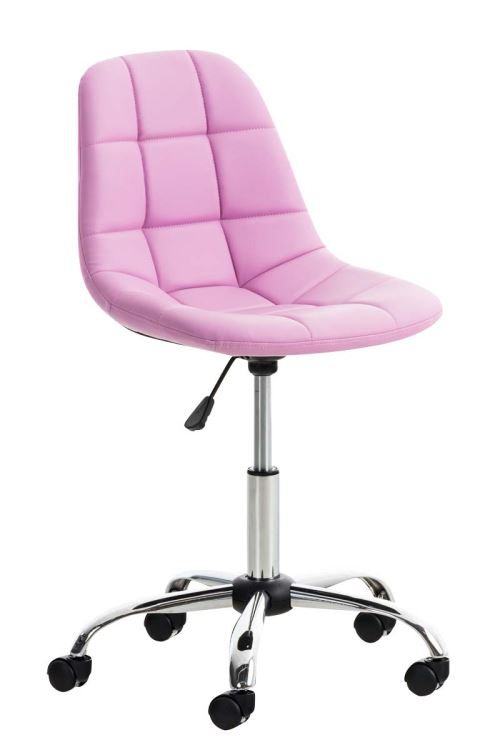CLP Chaise de bureau Emil similicuir , Rose