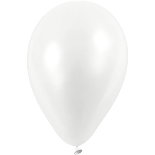 Creotime ballons pour hélium 10 pièces blanc