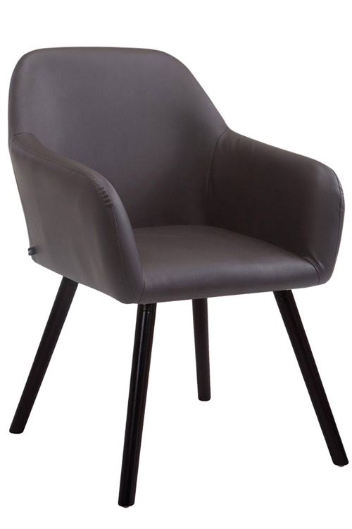 Chaise Visiteur Achat V2 similicuir , Marron/Café