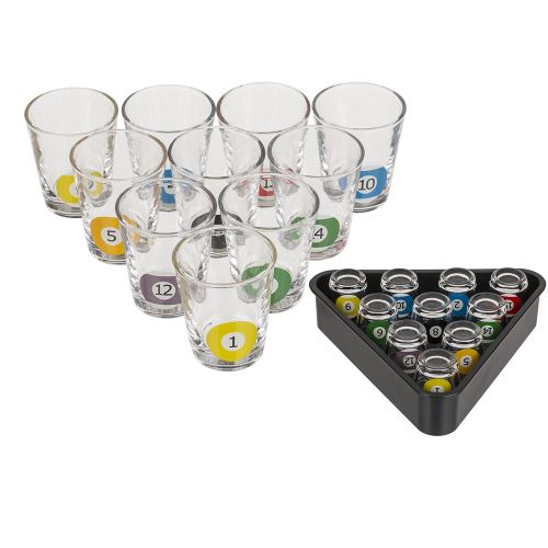 10 verres shooter billard sur plateau
