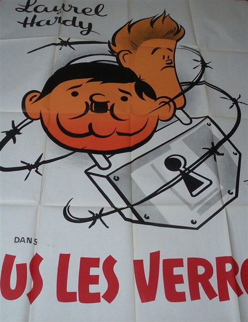 Sous les Verrous (1 trou a restaurer - AFFICHE CINEMA ORIGINALE