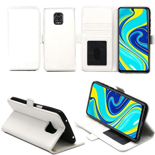 Housse Portefeuille blanche pour Xiaomi Redmi Note 9S à Rabat avec Porte Cartes