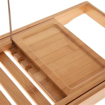 étagère Baignoire Étagère De Baignoire Extensible En Bois - Rangement Pratique Pour Salle De Bain, Support Tablette Et Serviettes étagère Salle De Bain Réglable