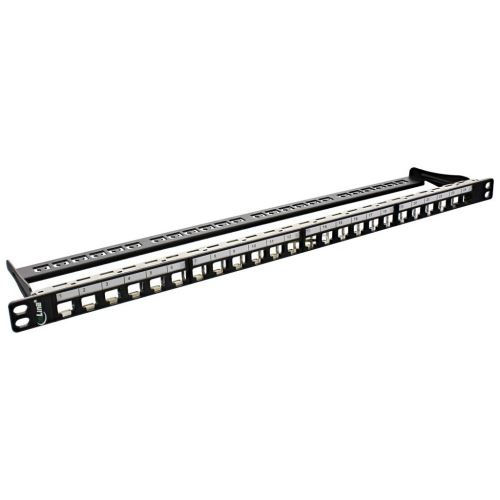 Panneau de brassage vierge InLine&reg; 19 Cat.6A 24 ports 0.5U noir