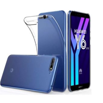 Coque Gel TPU + Film Verre Trempé 9H Pour Huawei Y6 2018 (écran 5,7") - Kit De Protection Neuf