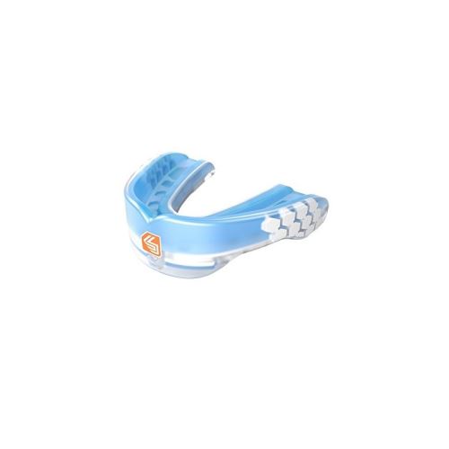 Protège dents Shock Doctor Gel Max Power transparent Bleu avec stap