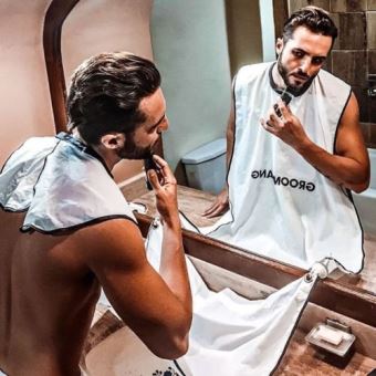 Tablier barbe et cheveux professionnel – Groomarang - Bavoir barbe pour le  rasage sans laisser de poils, coupez votre barbe en quelques minutes sans  désordres – Hygiène et propreté assurés - Accessoire