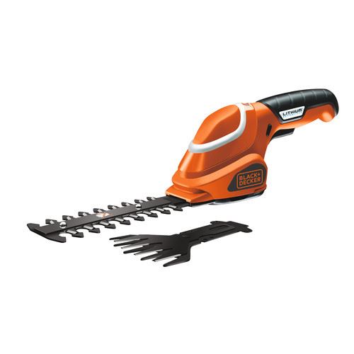 Black and Decker - Cisaille à gazon et sculpte-haie sans fil 7 V Li-Ion 1.5 Ah 15 cm - GSL