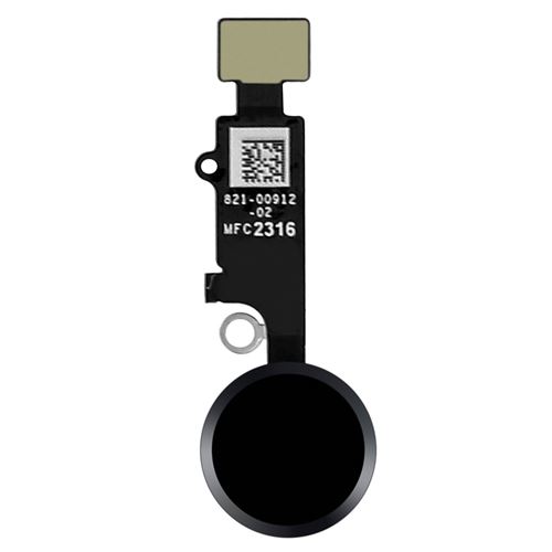 Bouton Home Complet iPhone 7 Bouton principal + nappe de connexion Noir