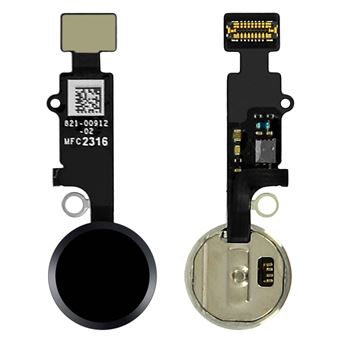 Bouton Home + Nappe Flex Complet Pour IPhone 5S Noir - Pièce De Rechange Neuve Originale
