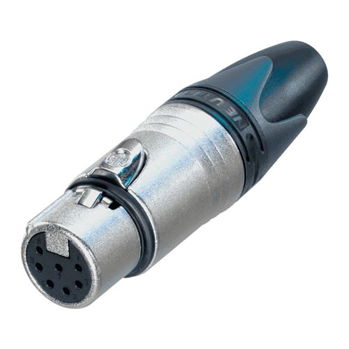 NEUTRIK - NC7FXX - Connecteur XLR femelle 7 broches - Nickel - Contacts argents