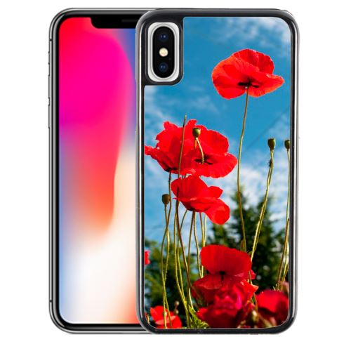 Coque pour iPhone XS coquelicots 1
