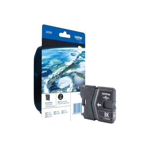 Brother LC985BKBP - zwart - origineel - inktcartridge