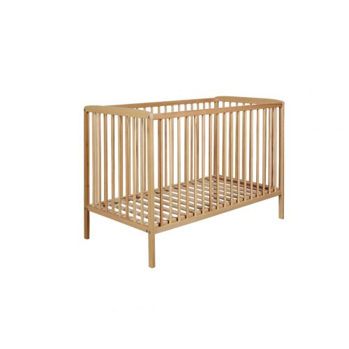 Lit bébé à barreaux 60x120 en bois naturel LT0002