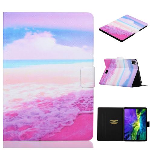 Etui en PU + TPU impression de motifs avec porte-cartes ciel et eau de mer pour votre Apple iPad Pro 11 pouces (2020)/(2018)