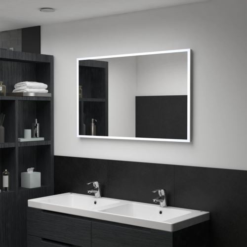 Miroir mural à LED pour salle de bains 100 x 60 cm