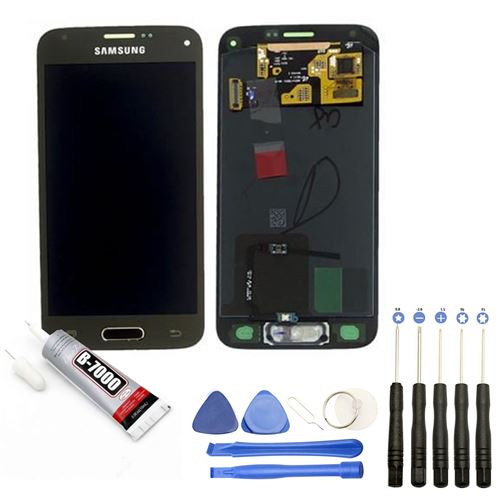 Visiodirect® Ecran complet: Vitre + LCD compatible avec Samsung Galaxy S5 Mini G800F OR+ Kit outils + Colle B7000 Offerte