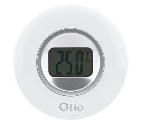 Otio thermomètre d'intérieur avec écran LCD 77 mm blanc