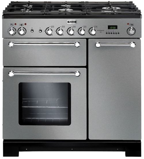 Falcon Kitchener 90 DF - cuisinière - pose libre - 90 cm - inox