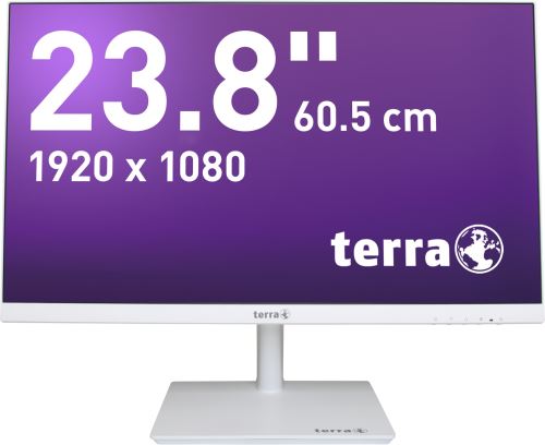 Wortmann TERRA LED 2464W - GREENLINE PLUS - LED-monitor - 23.8 (23.8 zichtbaar) - 1920 x 1080 Full HD (1080p) - IPS - 5 ms - HDMI, DVI-D, VGA - luidsprekers - wit