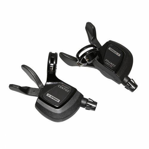 Manette route p2r pour cintre plat 11v. push-pull compatible shimano double (paire)