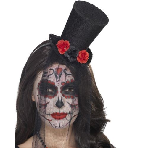mini haut de forme jour des morts - Coloris : Noir44652 Smiffys