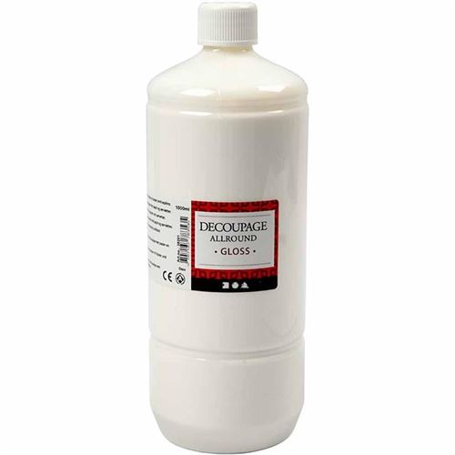 Creotime vernis de découpage à la colle brillant 1000 ml