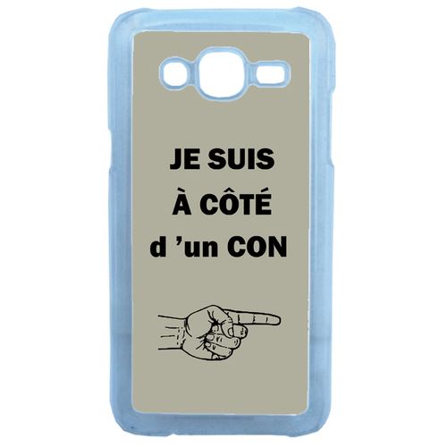 Coque Con Sur Fond Taupe Compatible Samsung Galaxy J5 Transparent