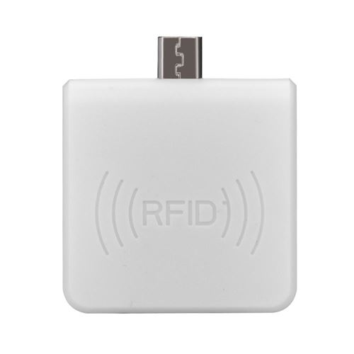 Lecteur de Cartes sans Contact à Haute Fréquence avec Identification des Téléphones Mobiles Smart Micro USB - Blanc