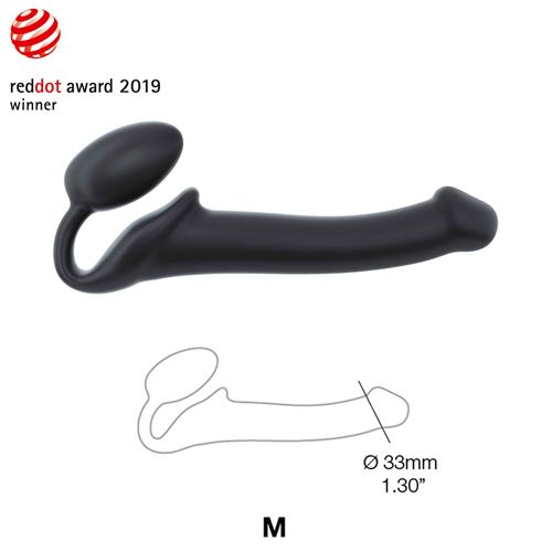 Strap-on Semi-realiste Bendable Noir Taille M