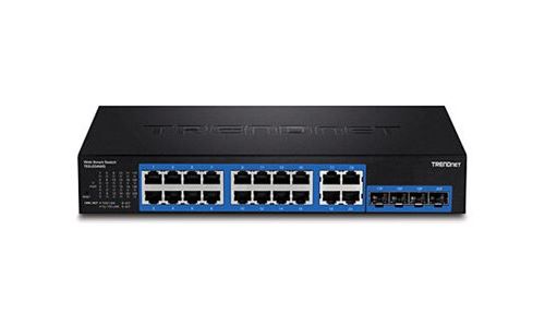 Trendnet teg-204ws géré gigabit ethernet (10 100 1000) 1u noir, bleu commutateur réseau
