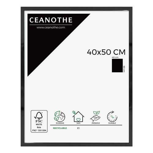 Cadre photo River noir 40x50 cm, en résine recyclée - marque française
