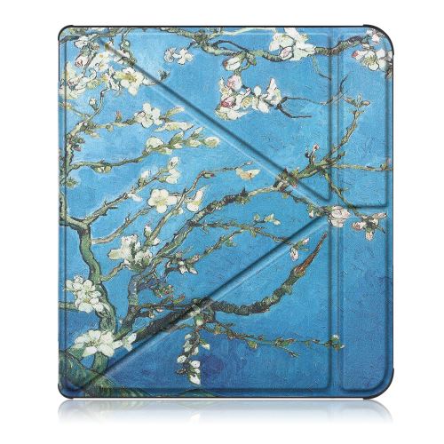 WISETONY® Étui en origami Fleur d'abricot pour Kobo Forma