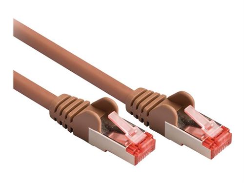 Valueline VLCP85221N025 Câble réseau Cat6 S / ftp Rj45 (8/8) Mâle - Rj45 (8/8) Mâle 0,25 M Marron