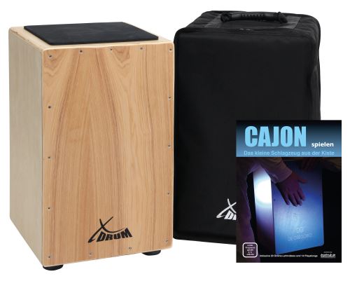XDrum Cajon Primero nature méthode d'apprentissage & housse comprises